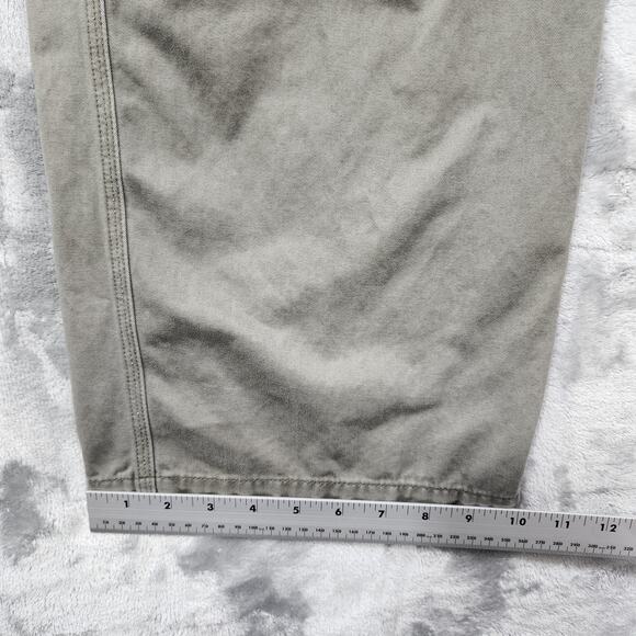 Vintage NorthCrest Pants Mens XXL (44-46) Gray Green Khaki Pleat Front Classic - Picture 10 of 11